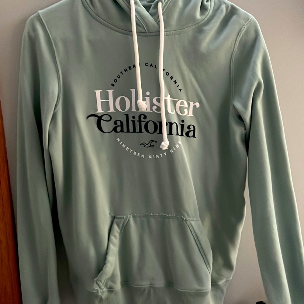 Blue-green hollister hoodie